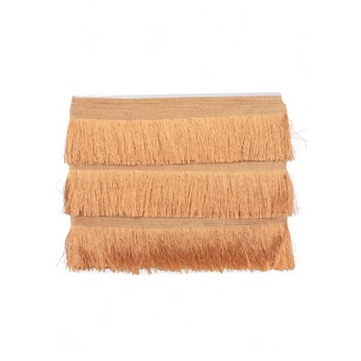 Тесьма декоративная «Бахрома» одинарная, 6.5 см, 20 м±0.5, золотистая