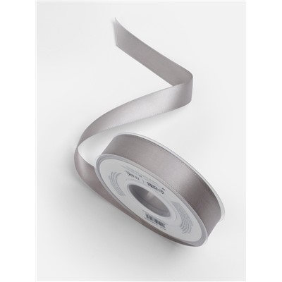 Лента атласная TEIRA, двухсторонняя, 20 мм, 25±1 м, цвет серебряный №837