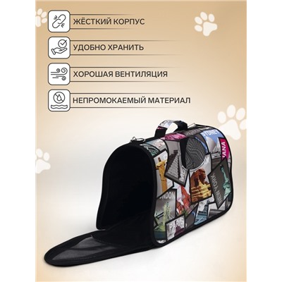 Сумка - переноска для животных «Путешественник», размер S, 37.5×17×22 см
