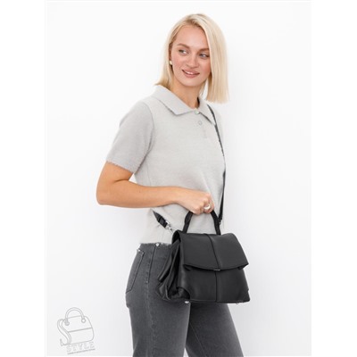 Сумка женская кожаная 2358Y black Polina&Eiterou в Новосибирске