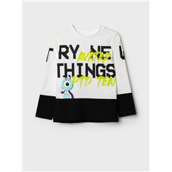 Фуфайка трикотажная для мальчиков (футболка с длинными рукавами)