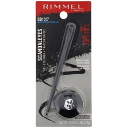 Rimmel London, Scandaleyes Gel Eyeliner, 001 Black, 0.085 fl oz (2.4 g)