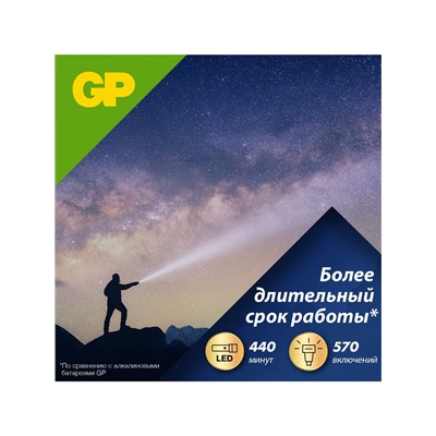 Батарейка алкалиновая GP Ultra Plus, AA, LR6-1BL, 1.5 В, блистер, 1 шт.