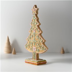 Фигурка полистоун «Ёлочка пряничная с узорами из глазури», 18.5×7×30.5 см