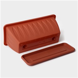 Ящик балконный для цветов «Фелиция», 7 л, 40×18×16 см, пластиковый, цвет терракотовый