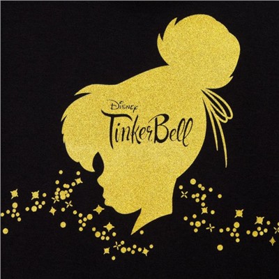 Футболка Tinker Bell Disney, размер 40, чёрная