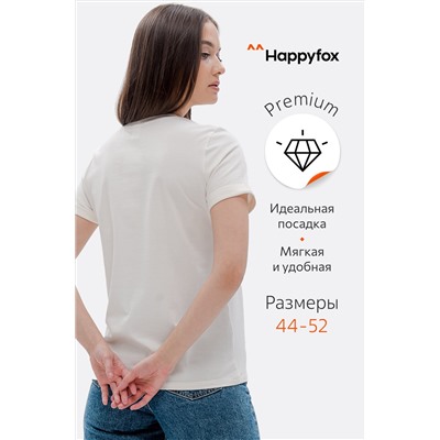 Женская базовая футболка с лайкрой Happyfox