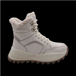 Ботинки на меху В127 бежевые п/п