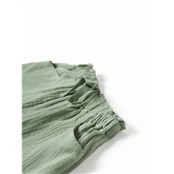 Шорты из муслина для девочек KAFTAN, рост 152 см, зелёные