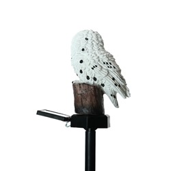 Садовый светильник «Полярная сова», уличный, на солнечной батарее, 45 см, 1 LED, свечение тёплое белое