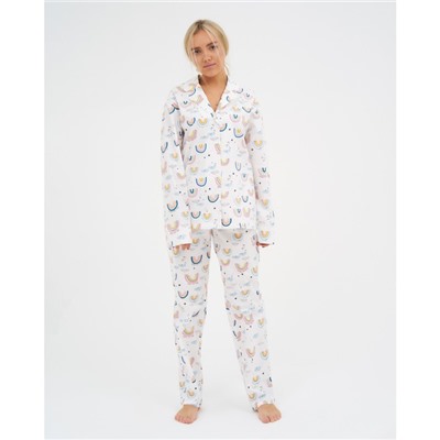 Пижама женская (рубашка, брюки) KAFTAN «Радуга», размер 44-46