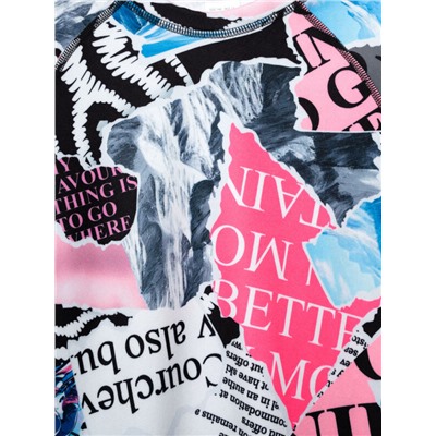 Термокомплект трикот. для девочек: фуфайка (футболка) с длин. рук, брюки