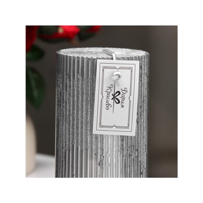 УЦЕНКА Свеча «Рельеф», 7×15 см, МИКС