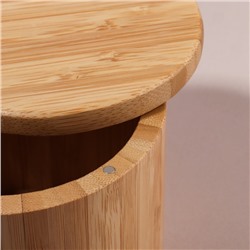Органайзер для хранения «BAMBOO», с крышкой, раздвижной, d=12×10.5 см, коричневый