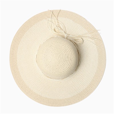 Шляпа женская MINAKU, бежевая, молочная, размер 58
