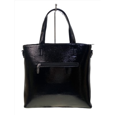 Женская сумка из искусственной кожи, цвет черный