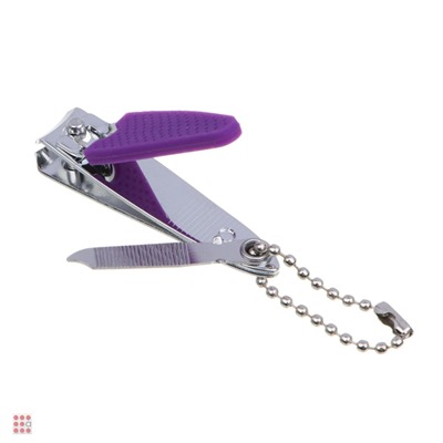 Книпсер для ногтей с силиконовой ручкой и пилкой