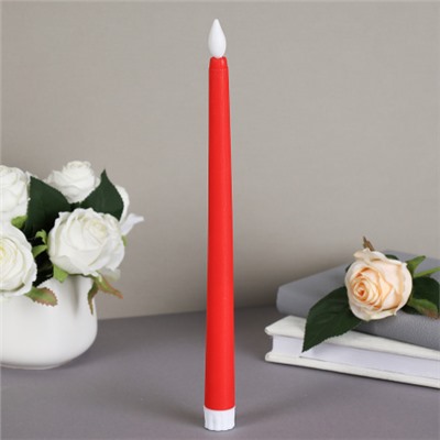 Свеча светодиодная 27 см стержень красная / VFR-46red /уп 12/480/