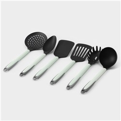 Набор кухонных принадлежностей Доляна «Софти», 6 предметов, пластик, МИКС