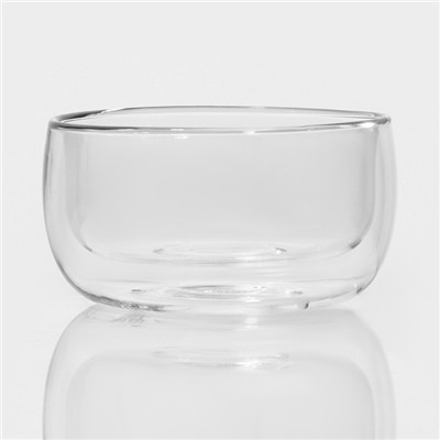 Пиала с двойными стенками Magistro «Дуо», 300 мл, 11.5×6 см, стекло, прозрачная