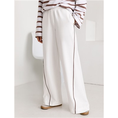 Свободные брюки  из тонкого премиального футера с эластаном