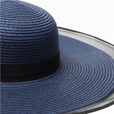 Шляпа женская MINAKU с сеткой, цвет синий, размер 58