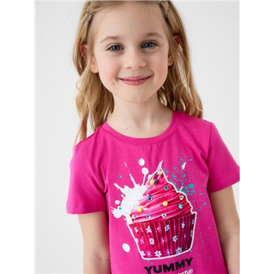 Комплект трикотажный для девочек: фуфайка (футболка), брюки (легинсы)