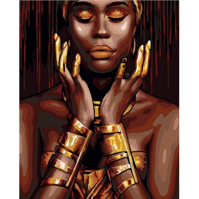 Картина по номерам 40х50 см "Золотая экзотика" (с поталью) живопись с красками и кистью PNB/PLPT-177 ФРЕЯ