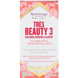ReserveAge Nutrition, Tres Beauty 3, 90 капсул