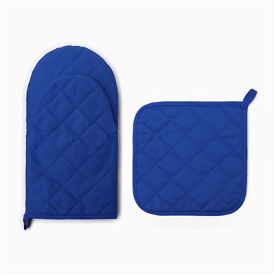 Набор кухонный «Этель. Дарите тепло» варежка 15×28 см, прихватка 19×19 см,100%хл