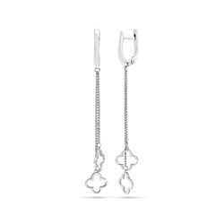 Серьги из серебра без вставки, Ю-21049р