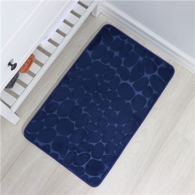 Коврик для ванной и туалета SAVANNA Memory foam, 50×80 см, синий