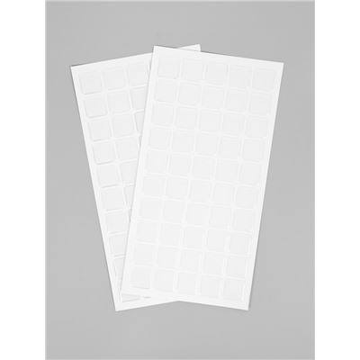 Стикеры эпоксидные прозрачные заготовки 3D 100 шт 2,5 x 2,5 см + самоклеящаяся бумага