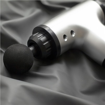 УЦЕНКА Массажёр для тела LuazON LEM-42, перкуссионный, 4 насадки, 6 скоростей, от АКБ