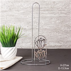 Держатель для бумажных полотенец металл Чайничек / BT-130 /уп 300/ 27х14 см/ 0,072