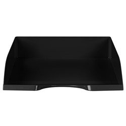 Лоток для бумаг горизонтальный ДЕЛЬТА черный ЛТГ-30460 Стамм