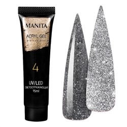 MANITA Акриловый гель для ногтей светоотражающий №04, 15 мл 22605