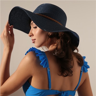 Шляпа женская MINAKU, синяя, размер 58