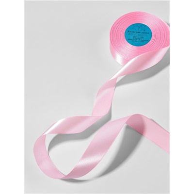Лента атласная, 25 мм, 33±2 м, светло-розовая №067