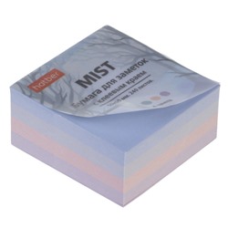 Бумага для заметок с клеевым краем 50х50 мм 60 листов 4 цв. "Mist" европодвес 090342 Хатбер