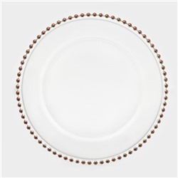 Тарелка - блюдо подстановочное «Орбита», d=33 см, цвет розовое золото