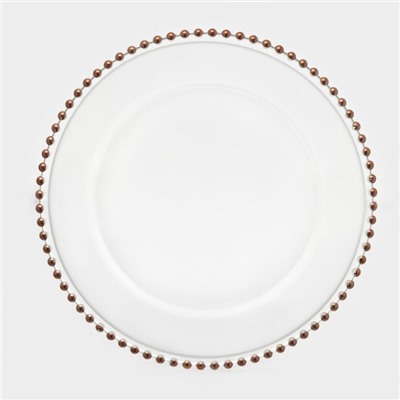 Тарелка - блюдо подстановочное «Орбита», d=33 см, цвет розовое золото