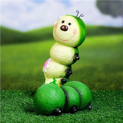 Садовая фигура из полистоуна «Гусеница-Красотка», 22×14×19 см