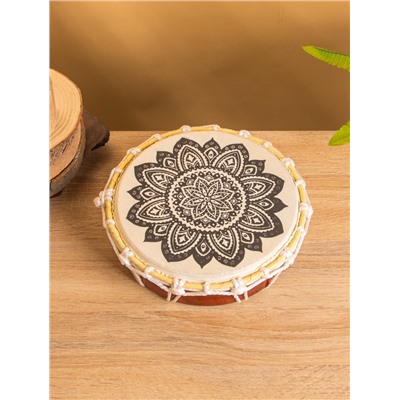 Сувенирный музыкальный инструмент Бубен «Древо жизни», 20×20×7 см, махагон