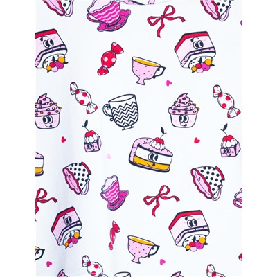 Комплект трикотажный для девочек: фуфайка (футболка), шорты