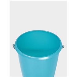 Ведро с крышкой «Соло», 7 л, перламутровое бирюзовое