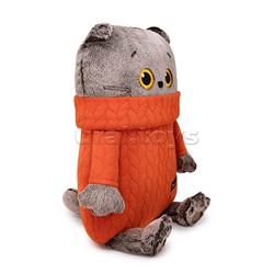 Кот Басик подушка в свитере с косами