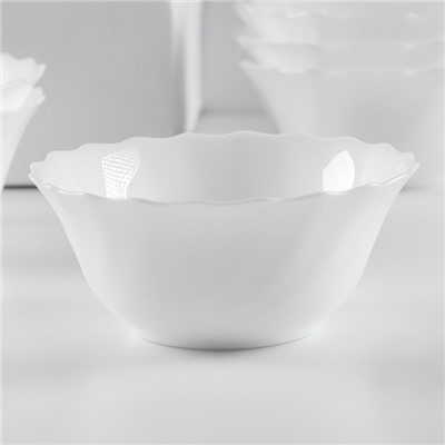 Салатники Luminarc TRIANON, 320 мл, d=12 см, набор 6 шт., стеклокерамика, белые