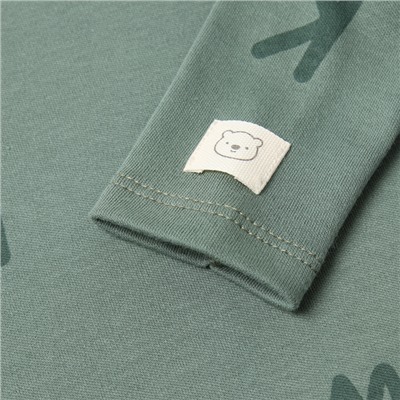 Боди с длинным рукавом «Крошка Я» NY, рост 86-92 см, хаки