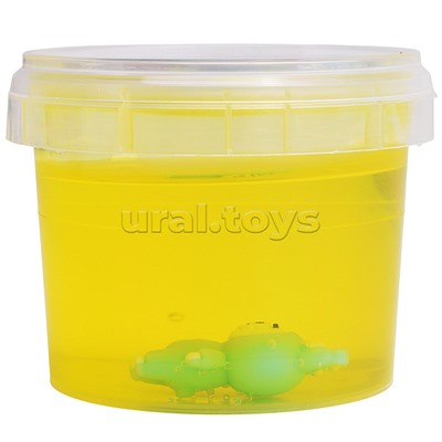 Слайм "Стекло" 90 гр Жёлтый с игрушкой